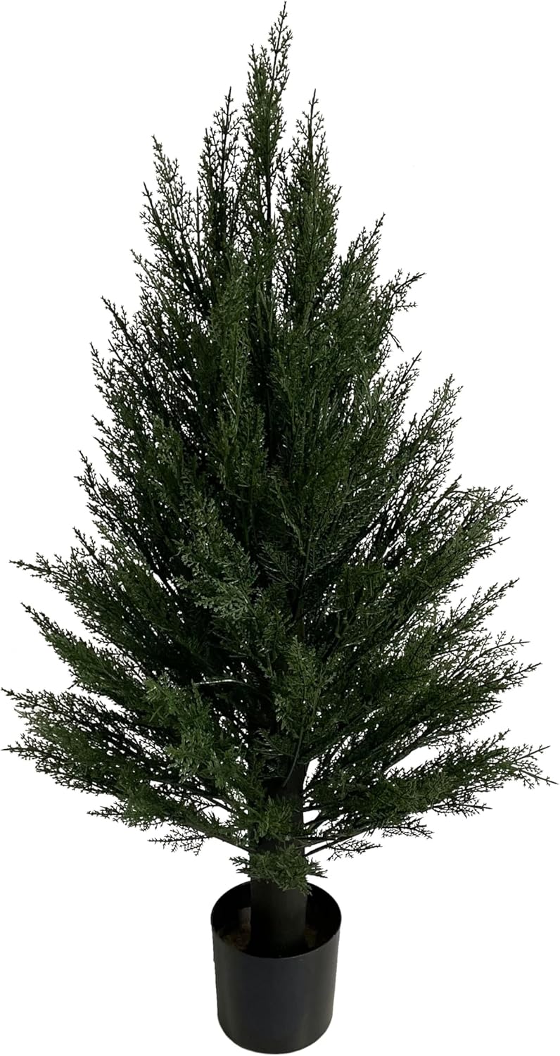 3ft Artificial Cypress Topiary Plant with UV Protection