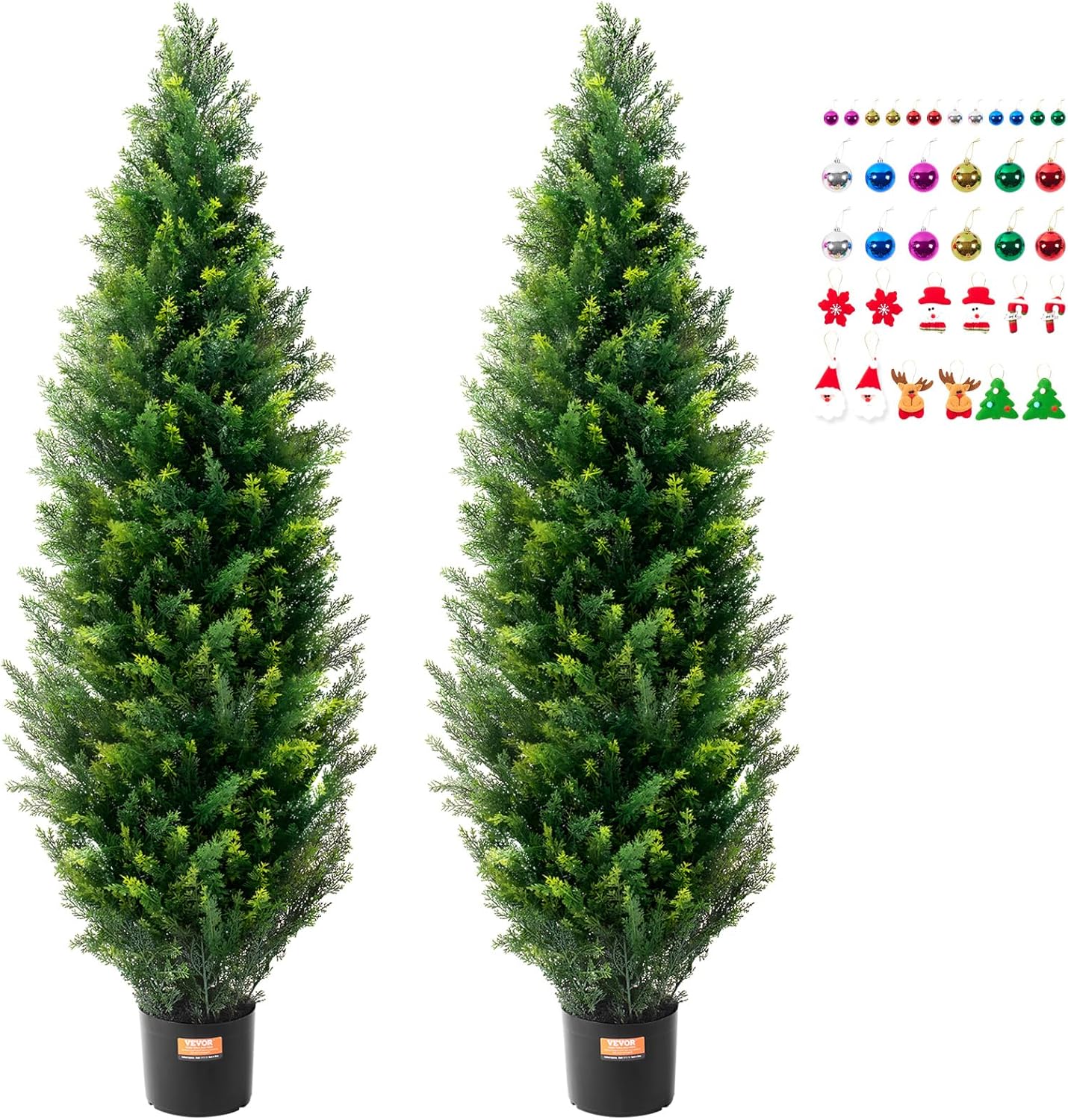 VEVOR Artificial Cedar Topiary Tree 60 inch 2 Pack
