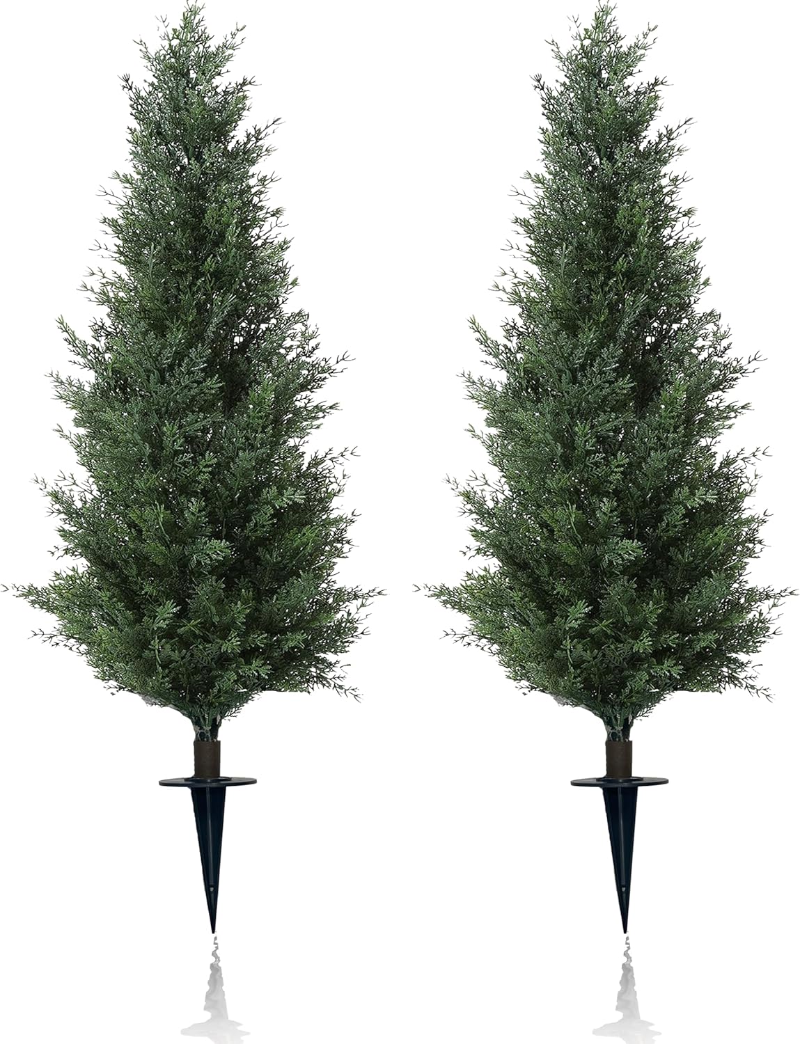 47 Inch Artificial Cypress Topiary Set of 2 with Spike