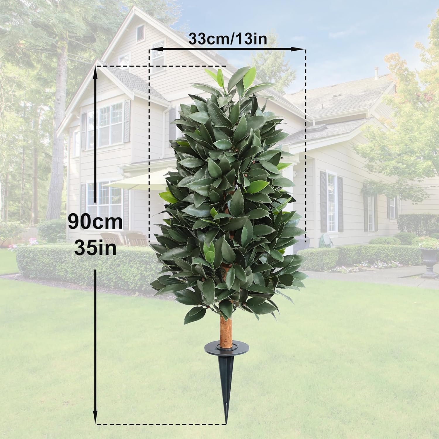 Momoplant Artificial Topiary Trees Set of 2 35Inch