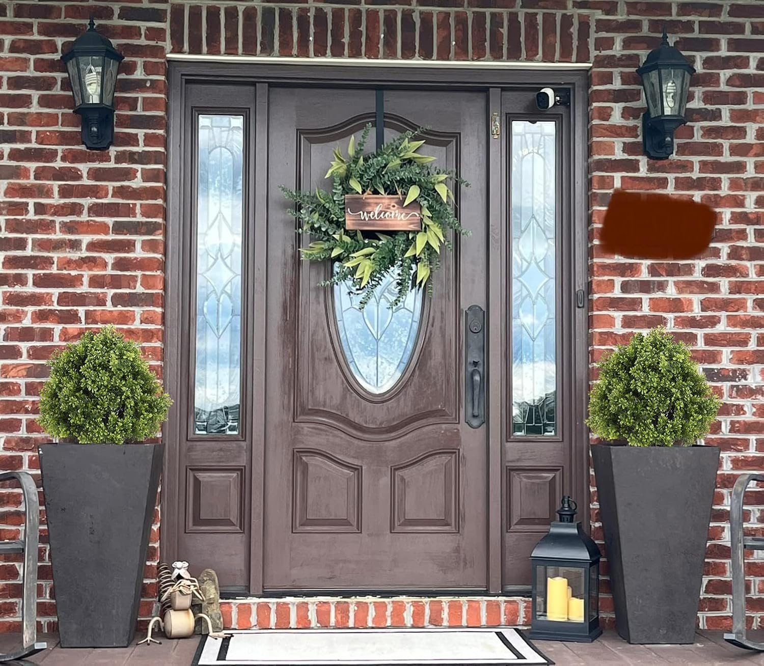 27 Inch Realistic Artificial Boxwood Topiary Set of 2