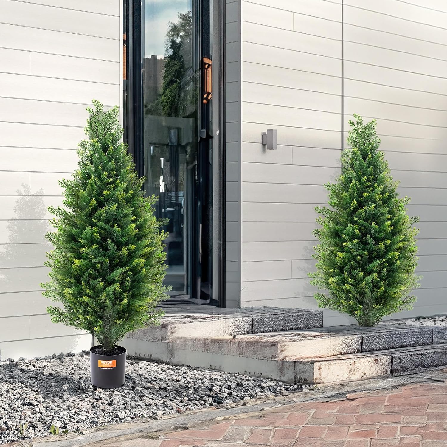 VEVOR Artificial Cedar Topiary Tree 36 Inch 2 Pack