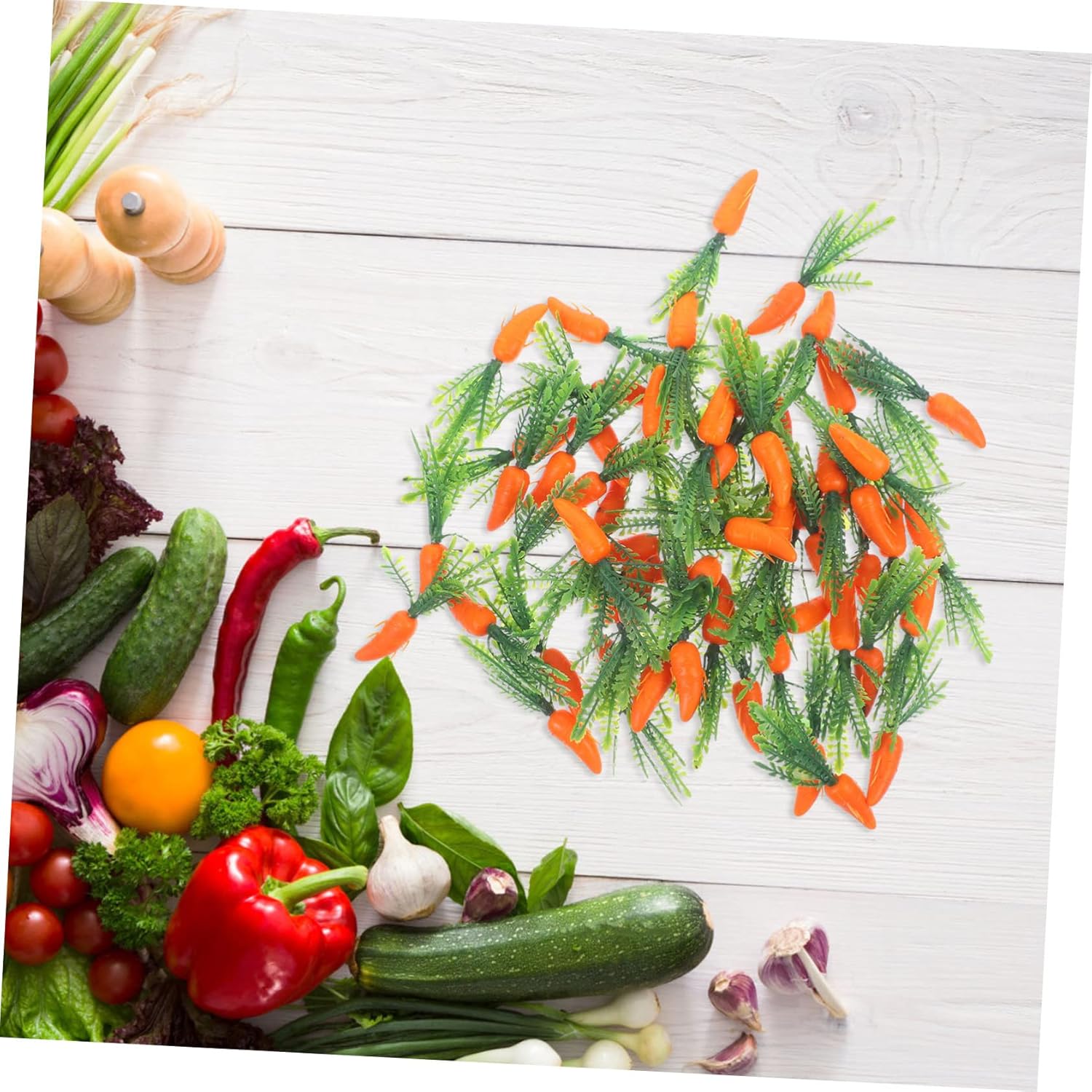 Garneck 180pcs Realistic Carrots Kitchen Decorations