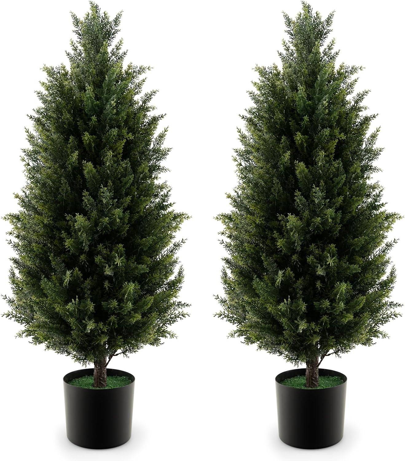 Goplus 3FT Artificial Cedar Tree Set of 2