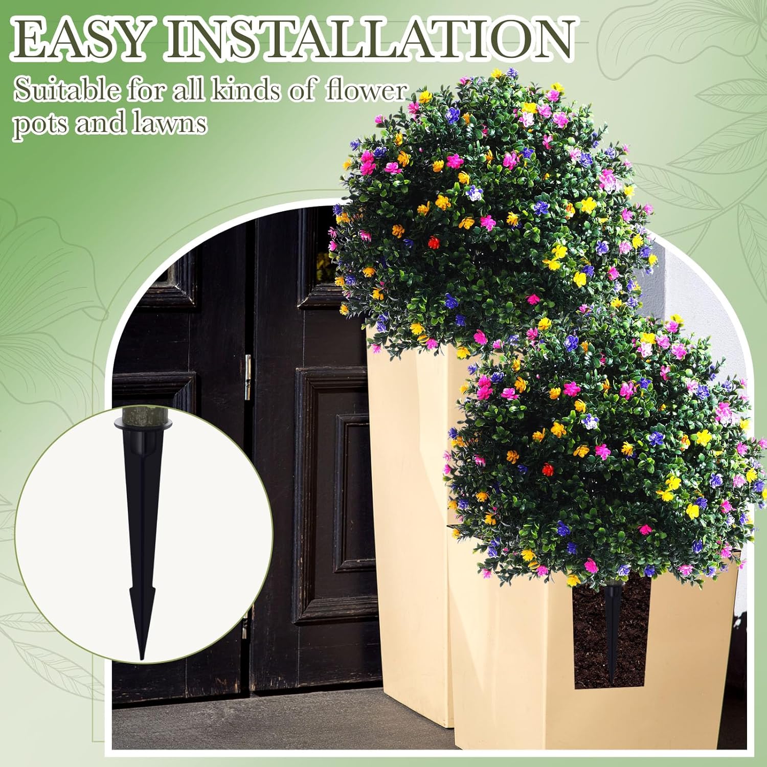 Yunlly Artificial Topiary Boxwood Balls Set of 2