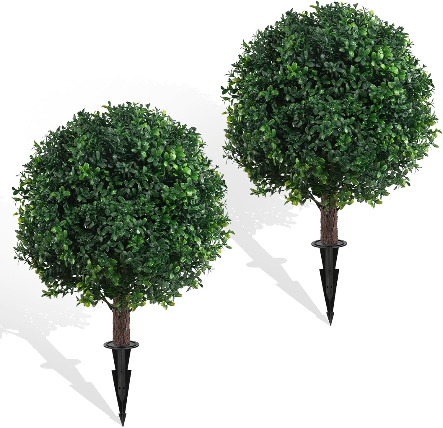 23 inch Artificial Boxwood Topiary Trees 2 Pack