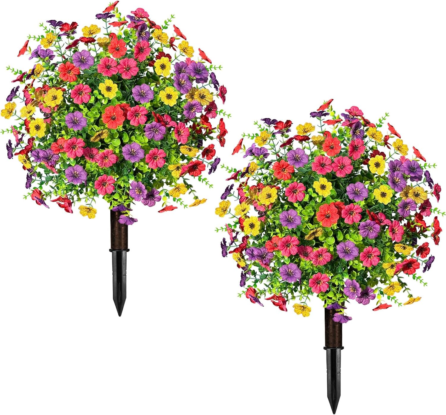 2 Pack 236 Inch Artificial Boxwood Topiary Trees