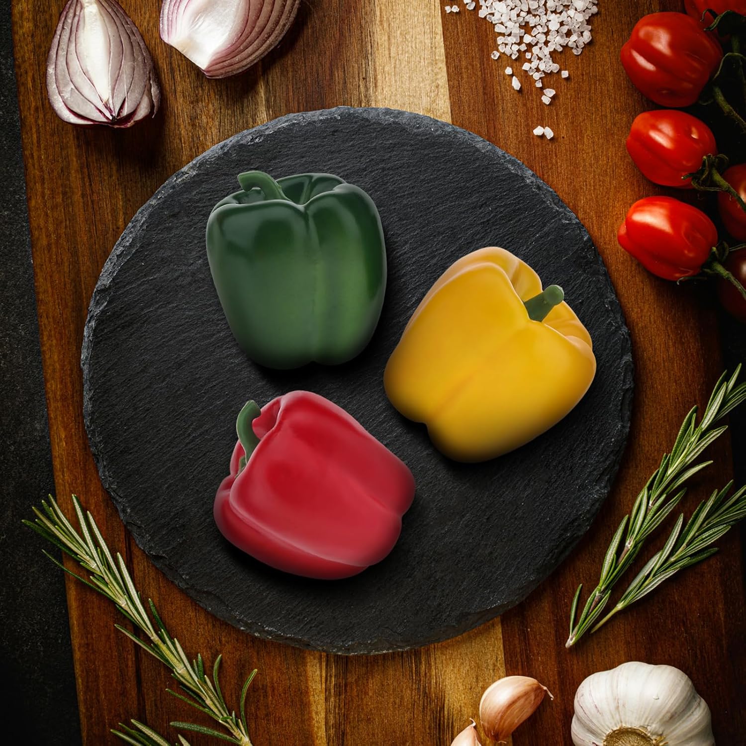 6pcs Artificial Bell Peppers Decoration for Home Party Photography