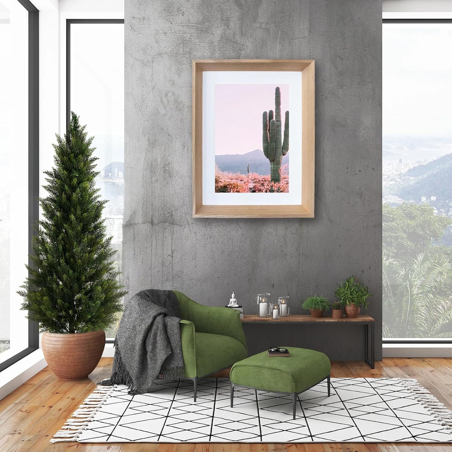 Outdoor Artificial Cedar Topiary Tree 5ft