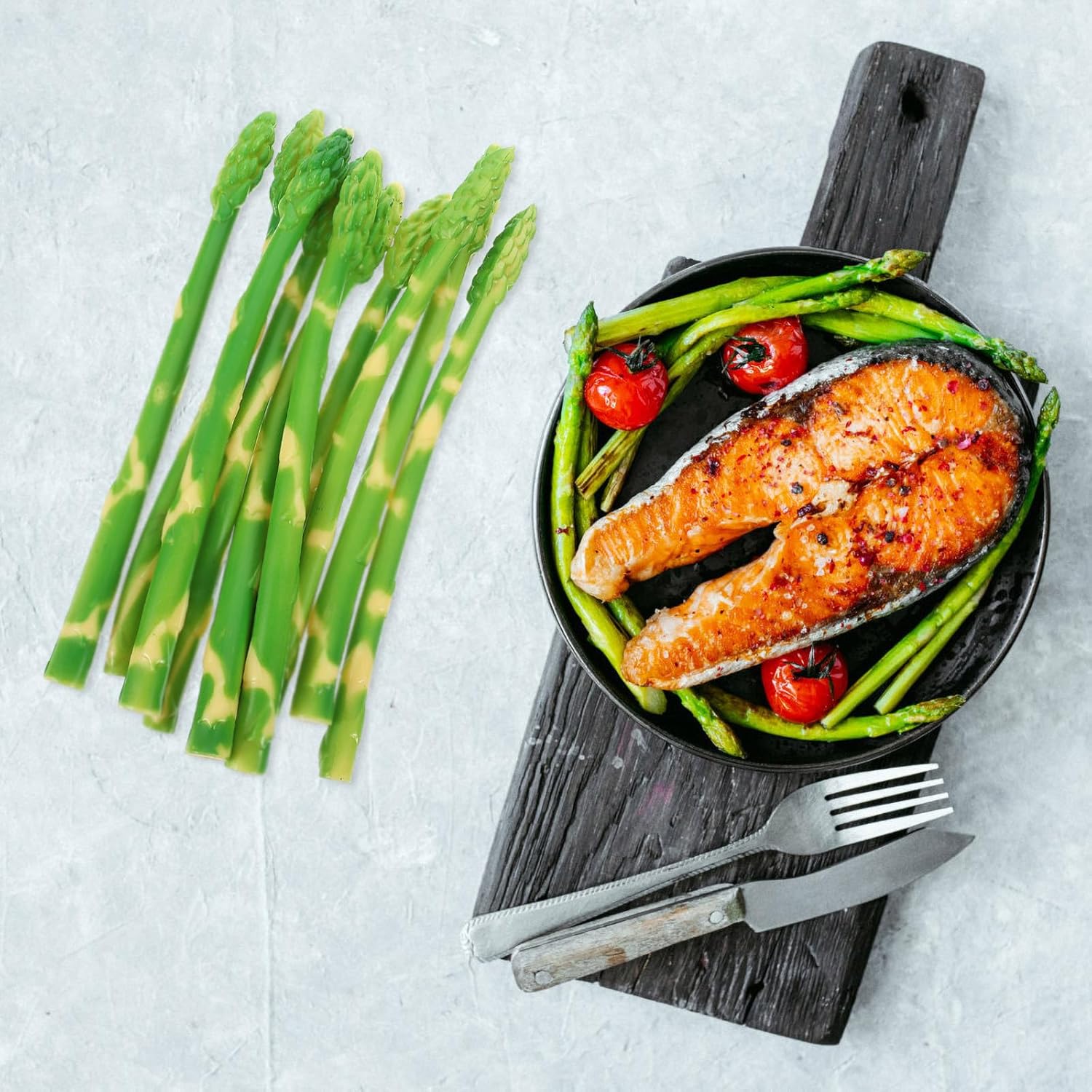 DECHOUS 10Pcs Artificial Asparagus Display Props