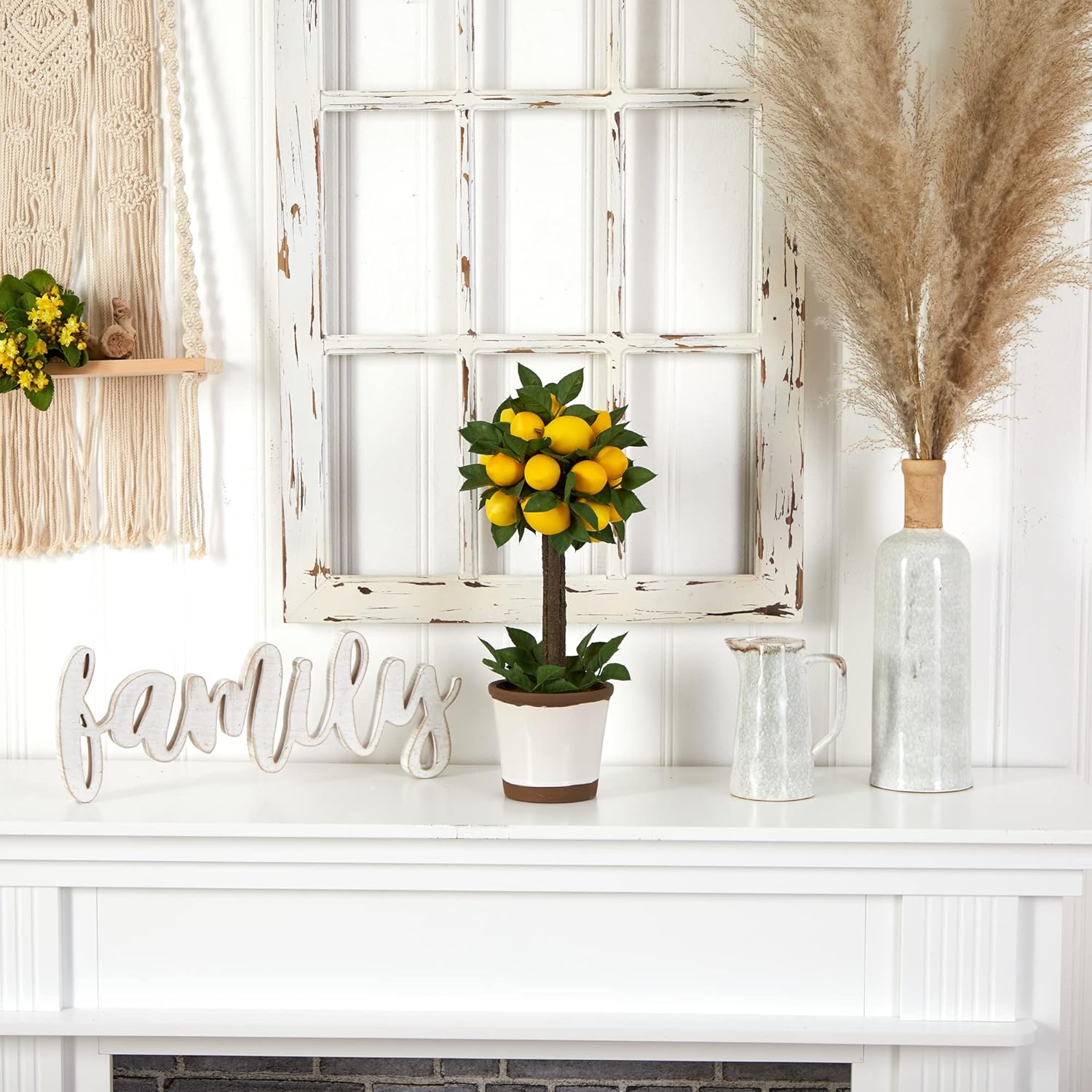 Nearly Natural Lemon Ball Topiary Arrangement 195x85x875