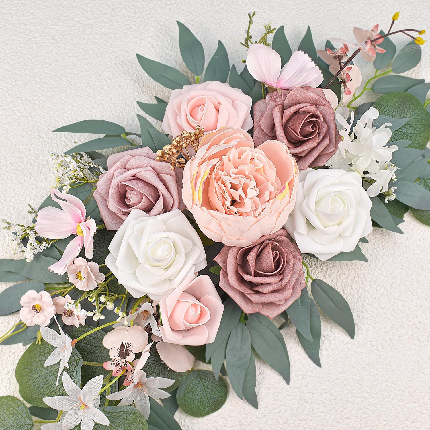 Finphoon Pink Wedding Arch Flowers Set of 2