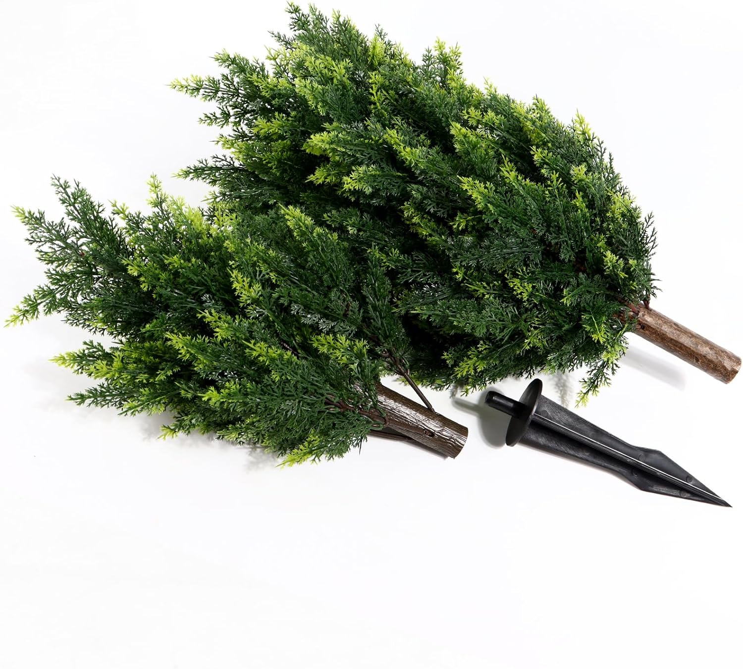3ft Artificial Cedar Topiary Tree with Stakes Set of 2