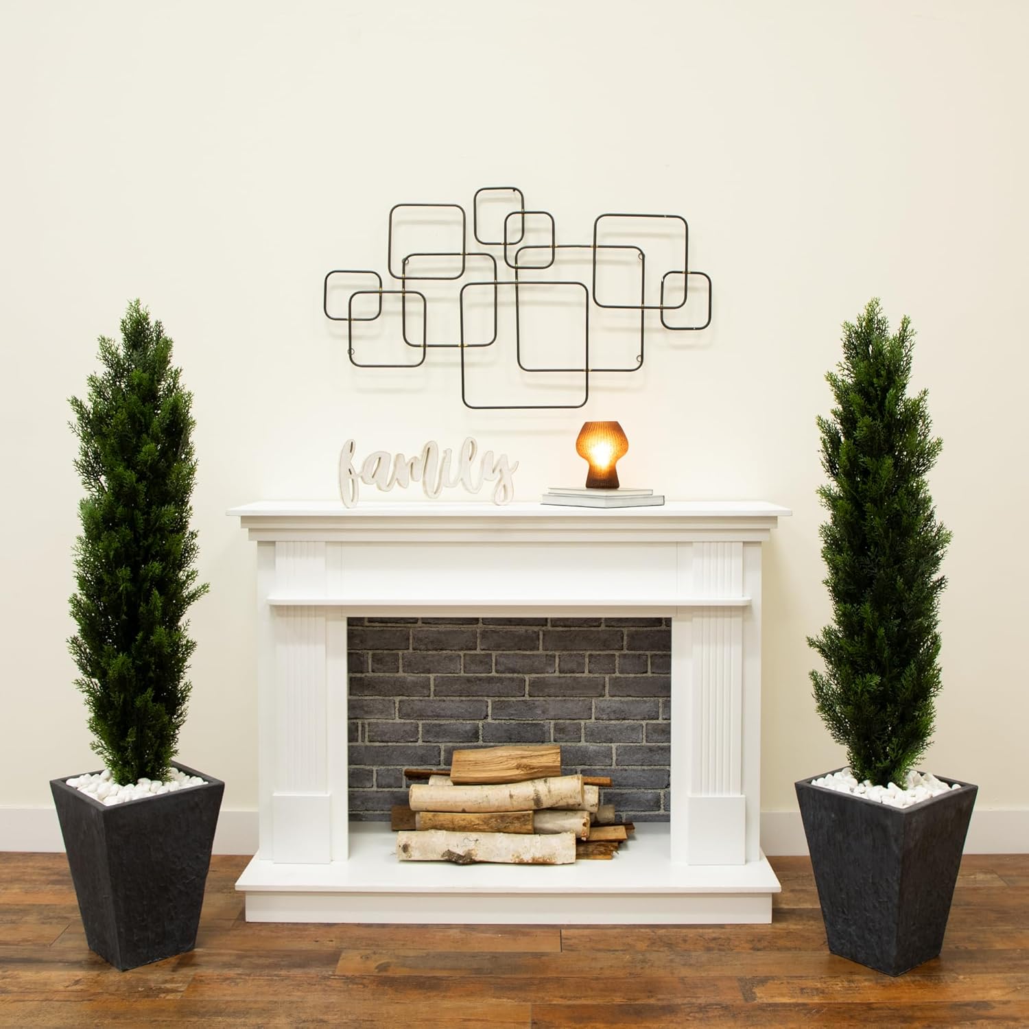 Nearly Natural 4ft Cedar Topiary Artificial Trees Set of 2