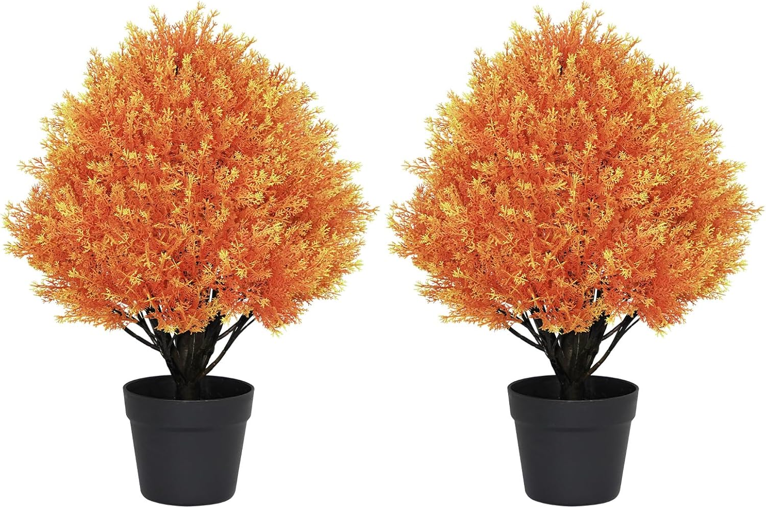 24 Inch Fall Cedar Topiary Artificial Set of 2