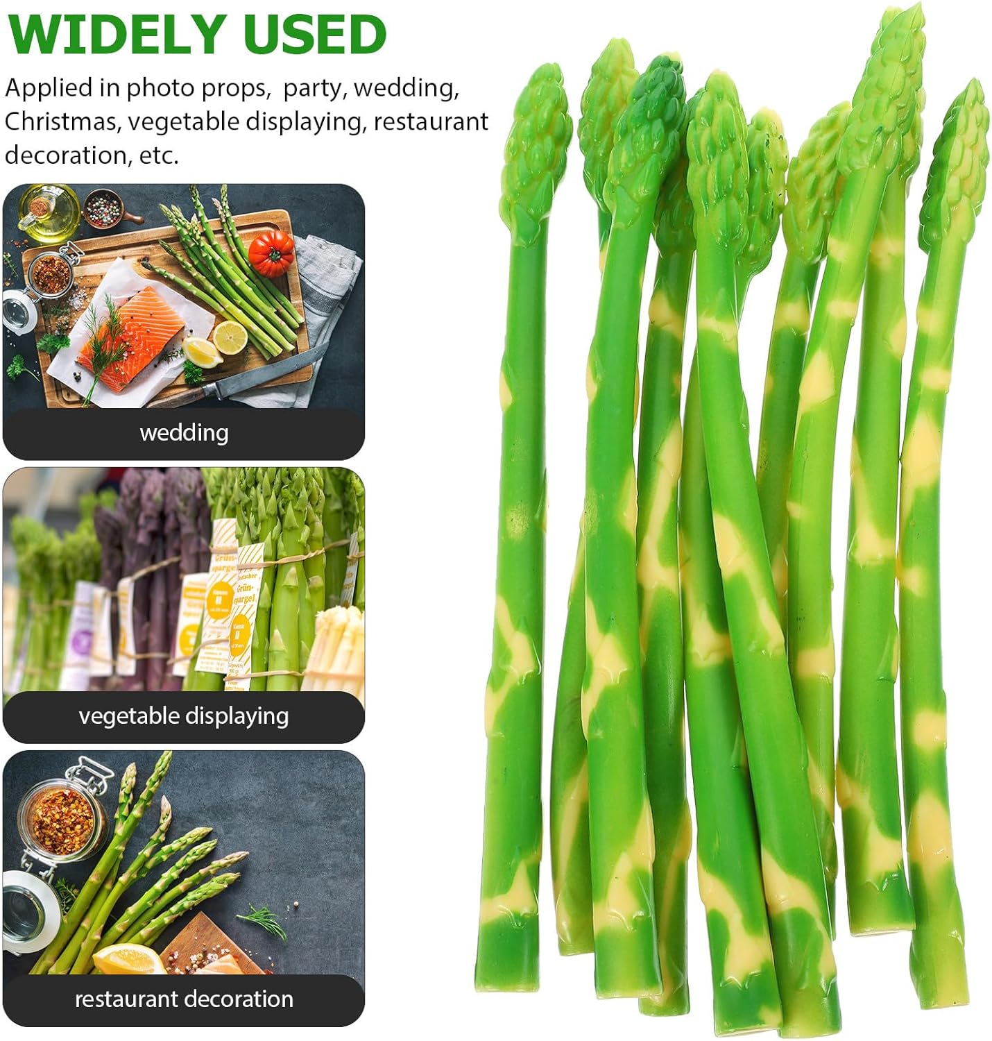 DECHOUS 10Pcs Artificial Asparagus Display Props