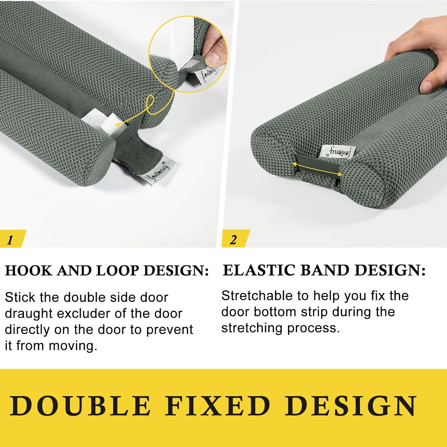 Fowong 32 Inch Adjustable Draft Stopper Grey