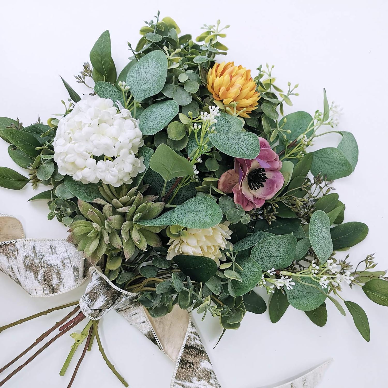 Winlyn Artificial Eucalyptus Leaves and Stems 10 PCS Set