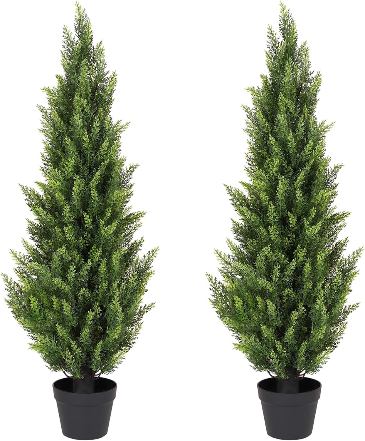 4FT Artificial Cedar Topiary Trees Set of 2