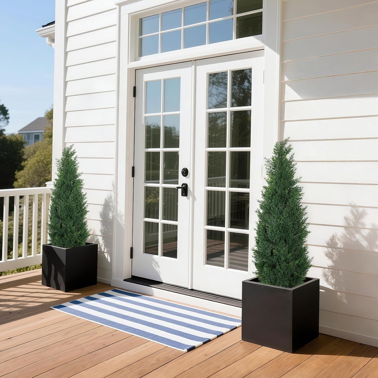 3FT Artificial Cedar Topiary Trees Set of 2