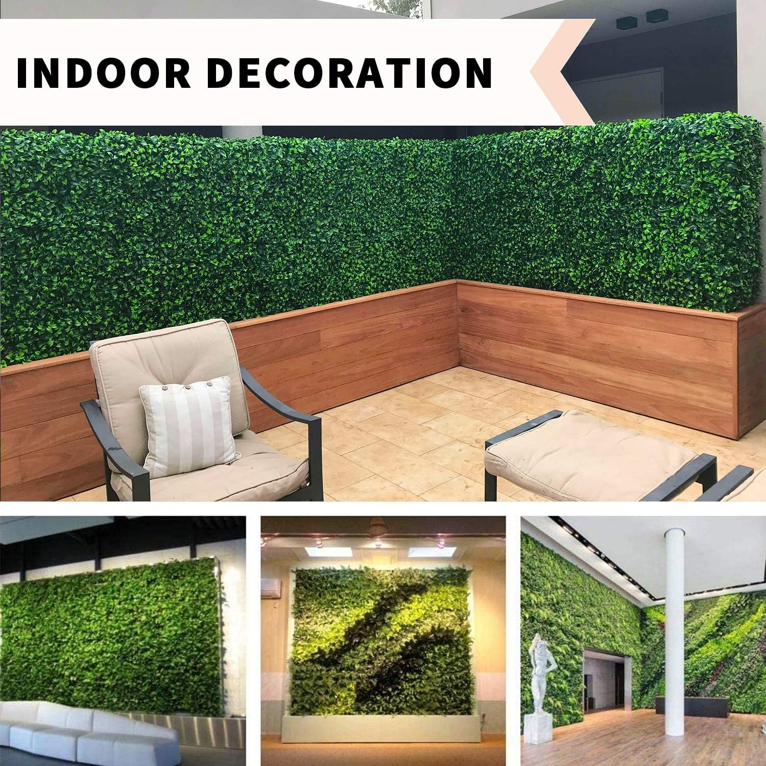 Panda House Boxwood Hedge 24 Pcs Artificial Topiary Set