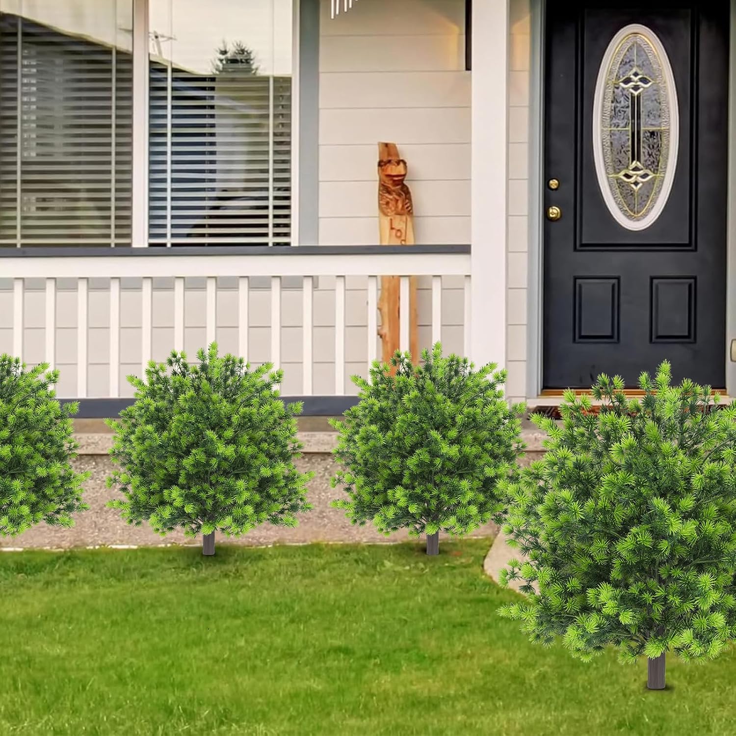 Artificial Boxwood Topiary Balls with Ground Spikes