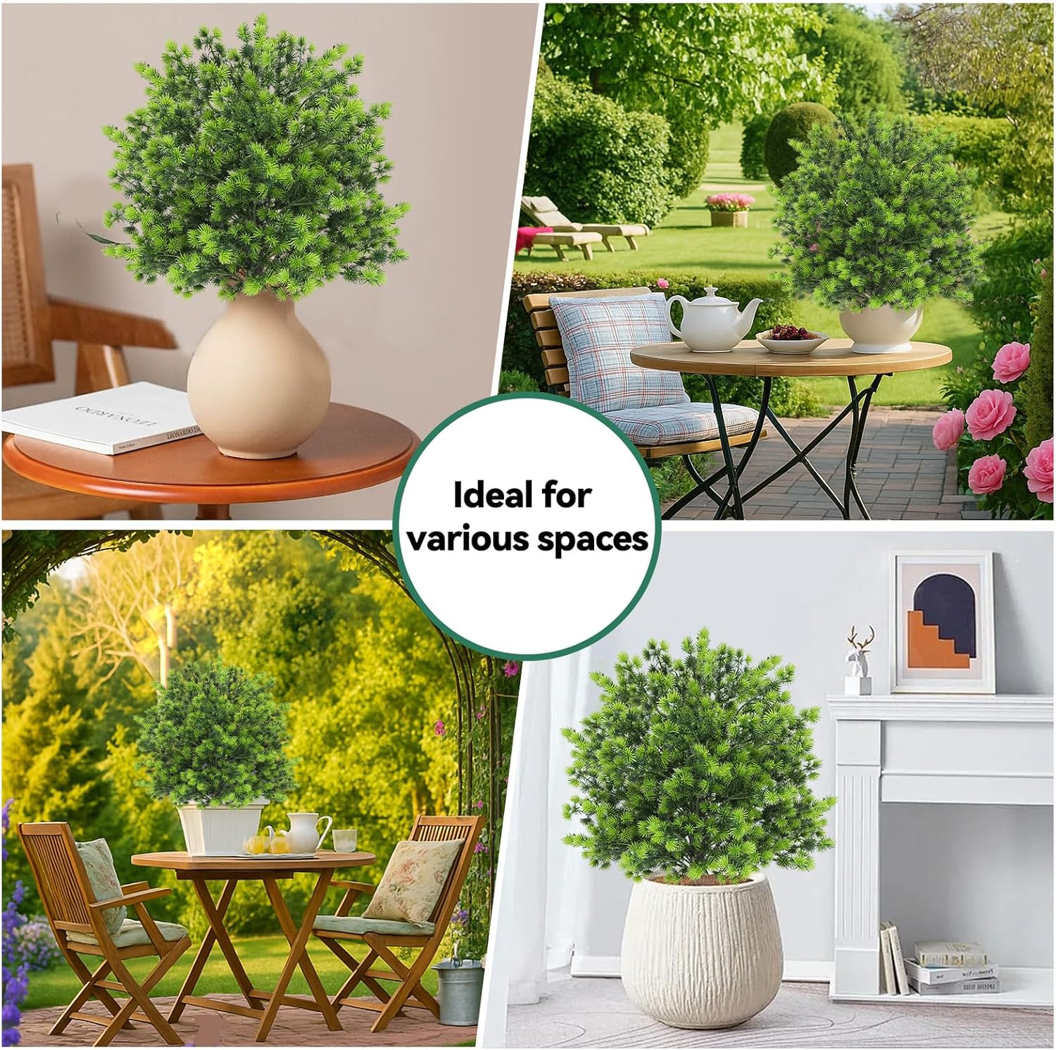 Artificial Boxwood Topiary Balls with Ground Spikes