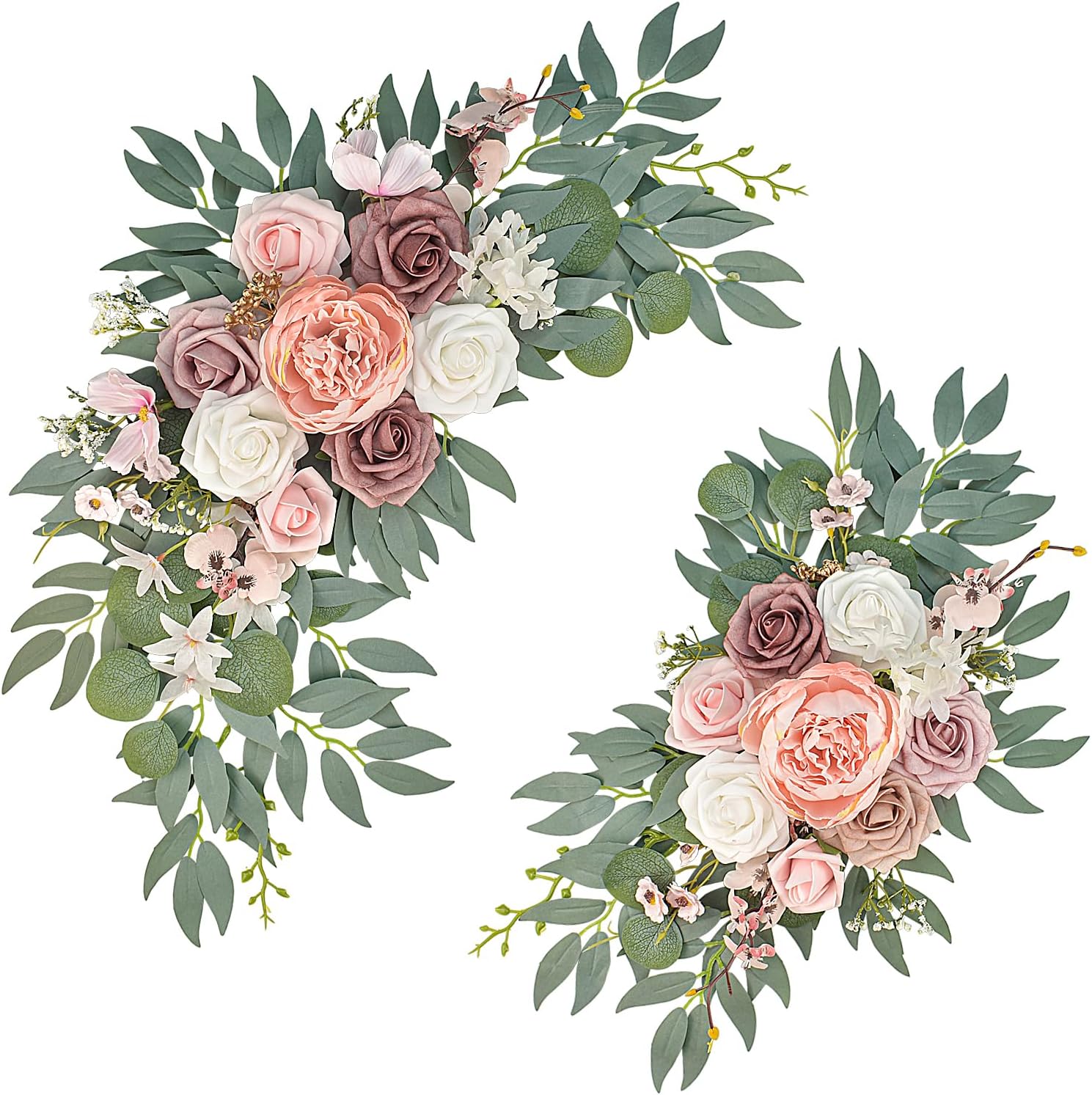 Finphoon Pink Wedding Arch Flowers Set of 2