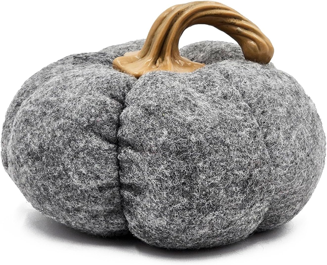 Set of 3 Gray Fabric Pumpkins Fall Decor