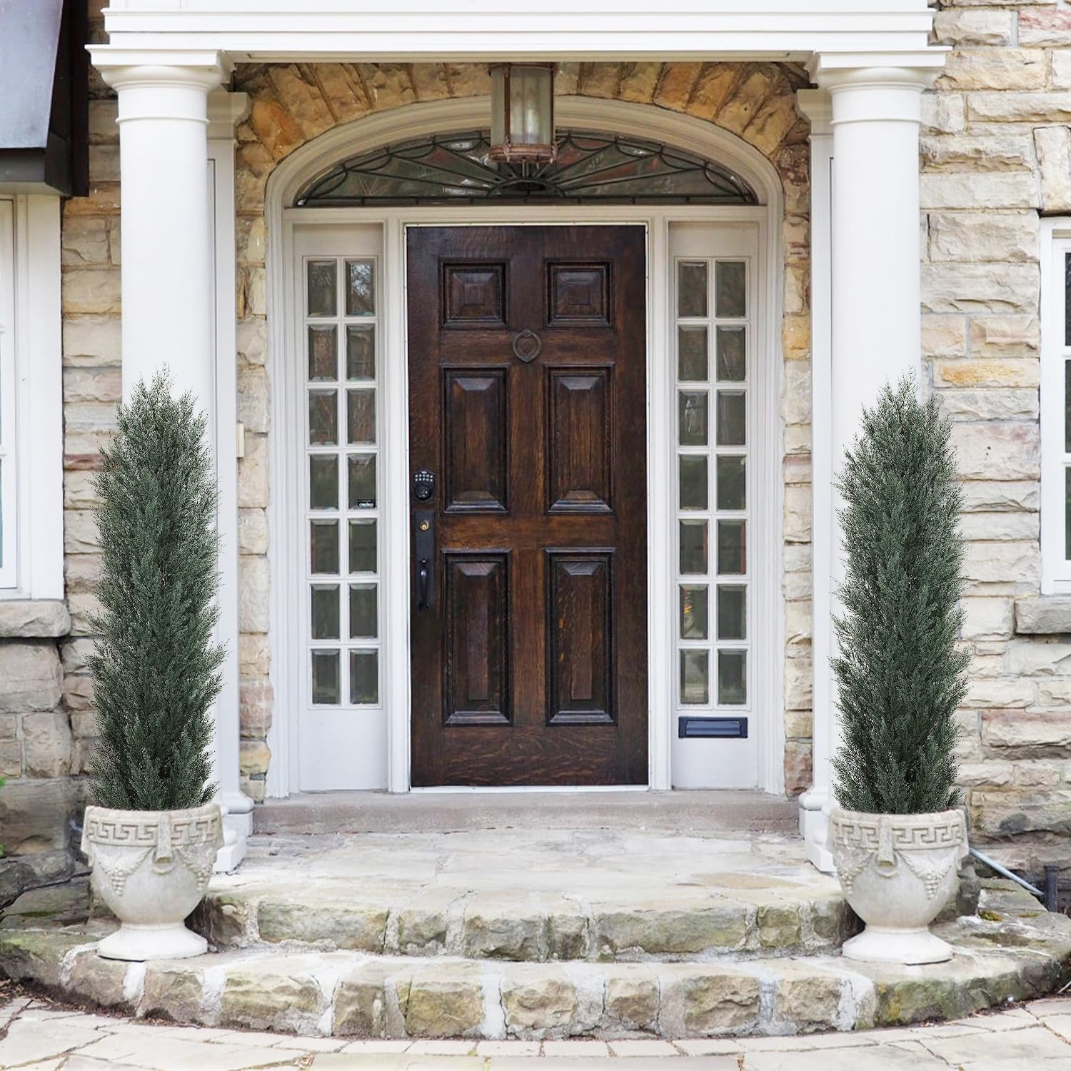 THE BLOOM TIMES 6ft Artificial Topiary Trees Set of 2