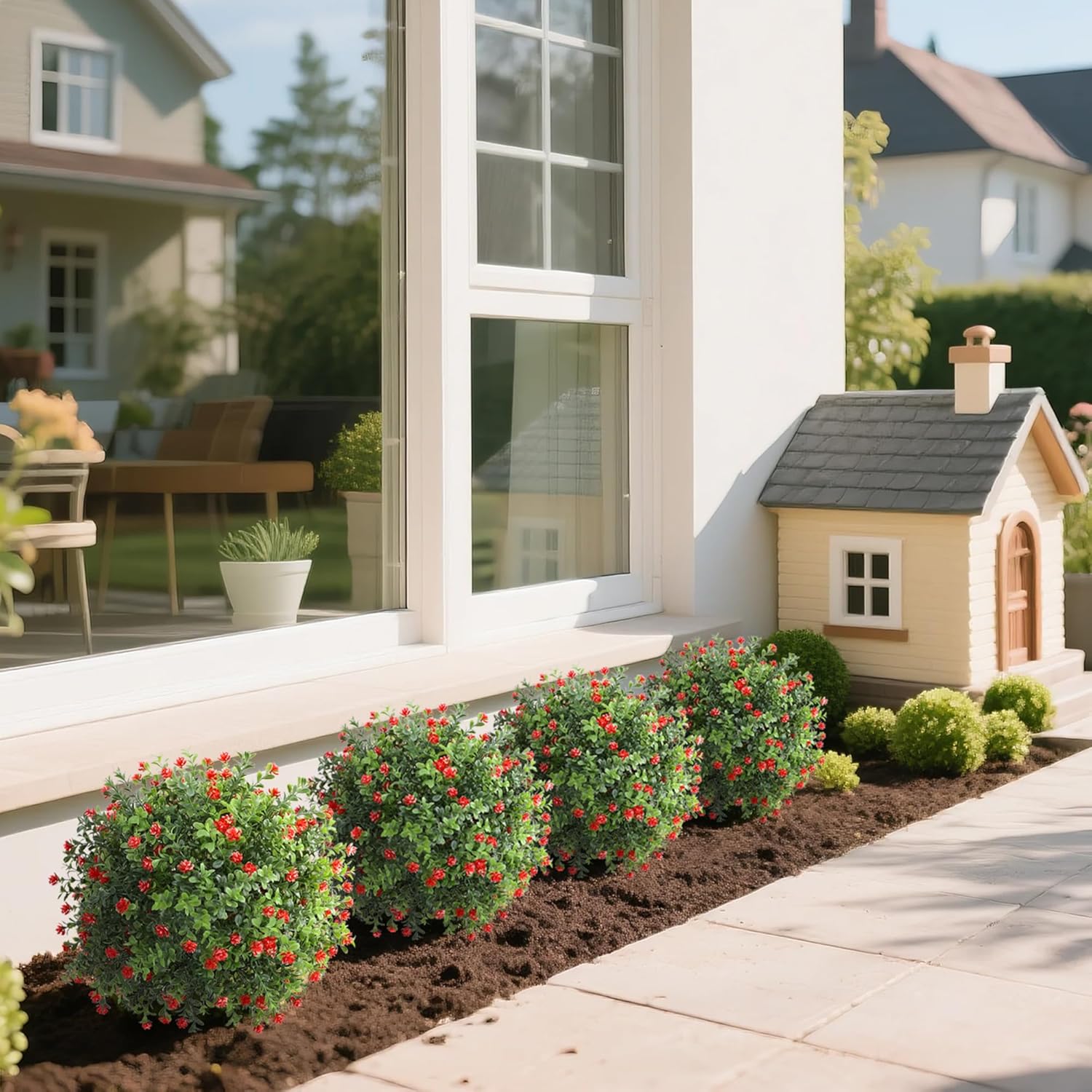 24 Inch Artificial Boxwood Topiary Set of 2