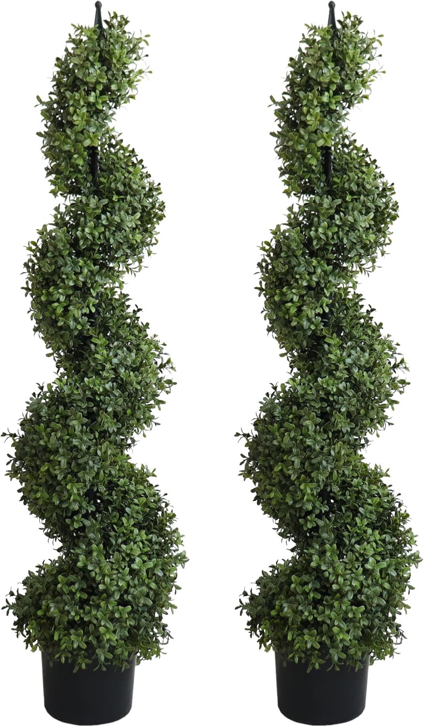 48 Inch Spiral Artificial Topiary Tree Set of 2