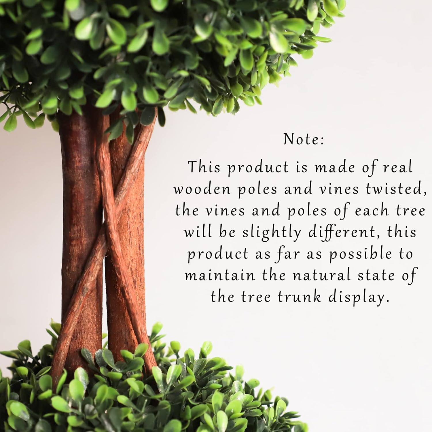 OAZALDA 3Ft Boxwood Double Ball Topiary Trees Set of 2