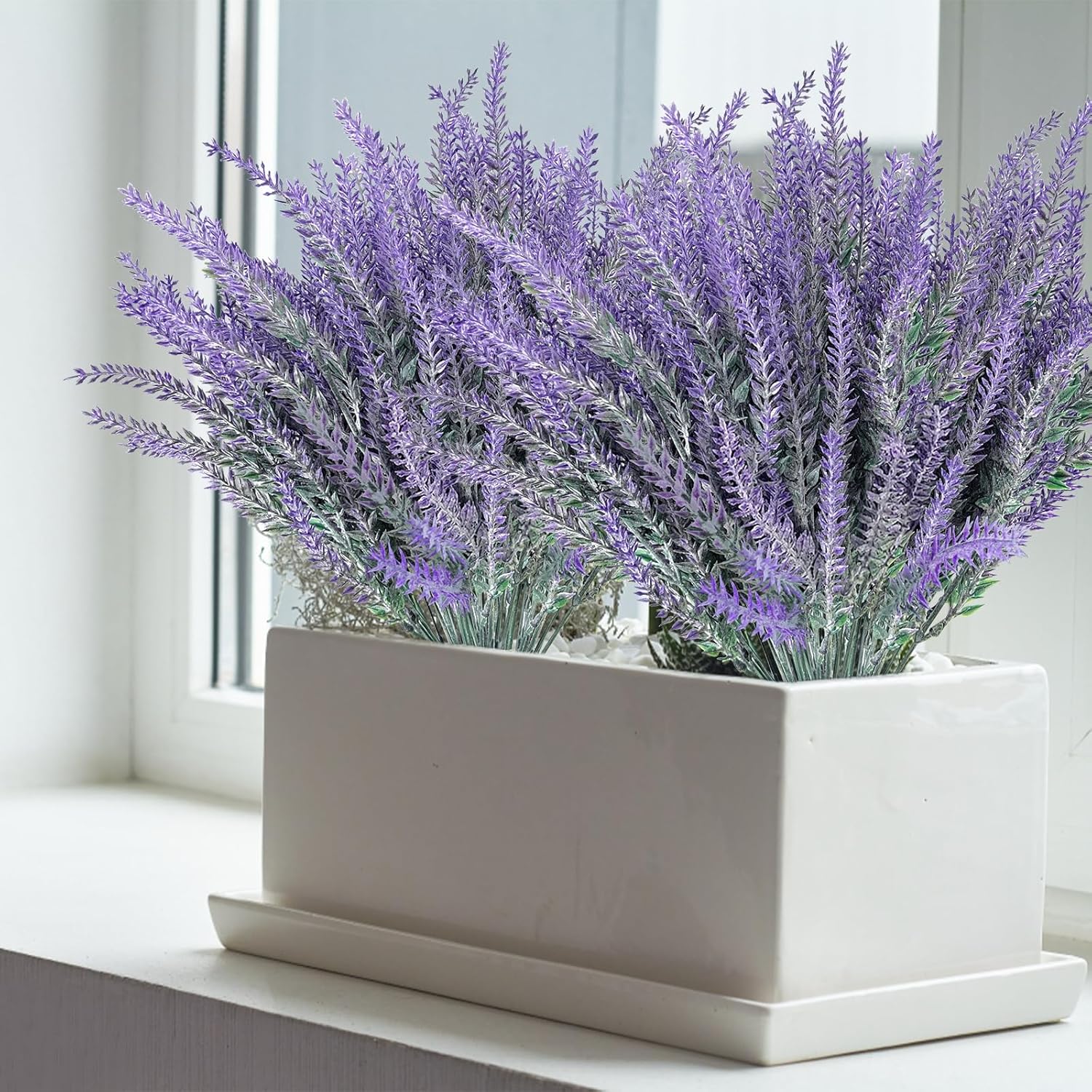 TURNMEON 20 Bundle Artificial Lavender Flowers UV Resistant