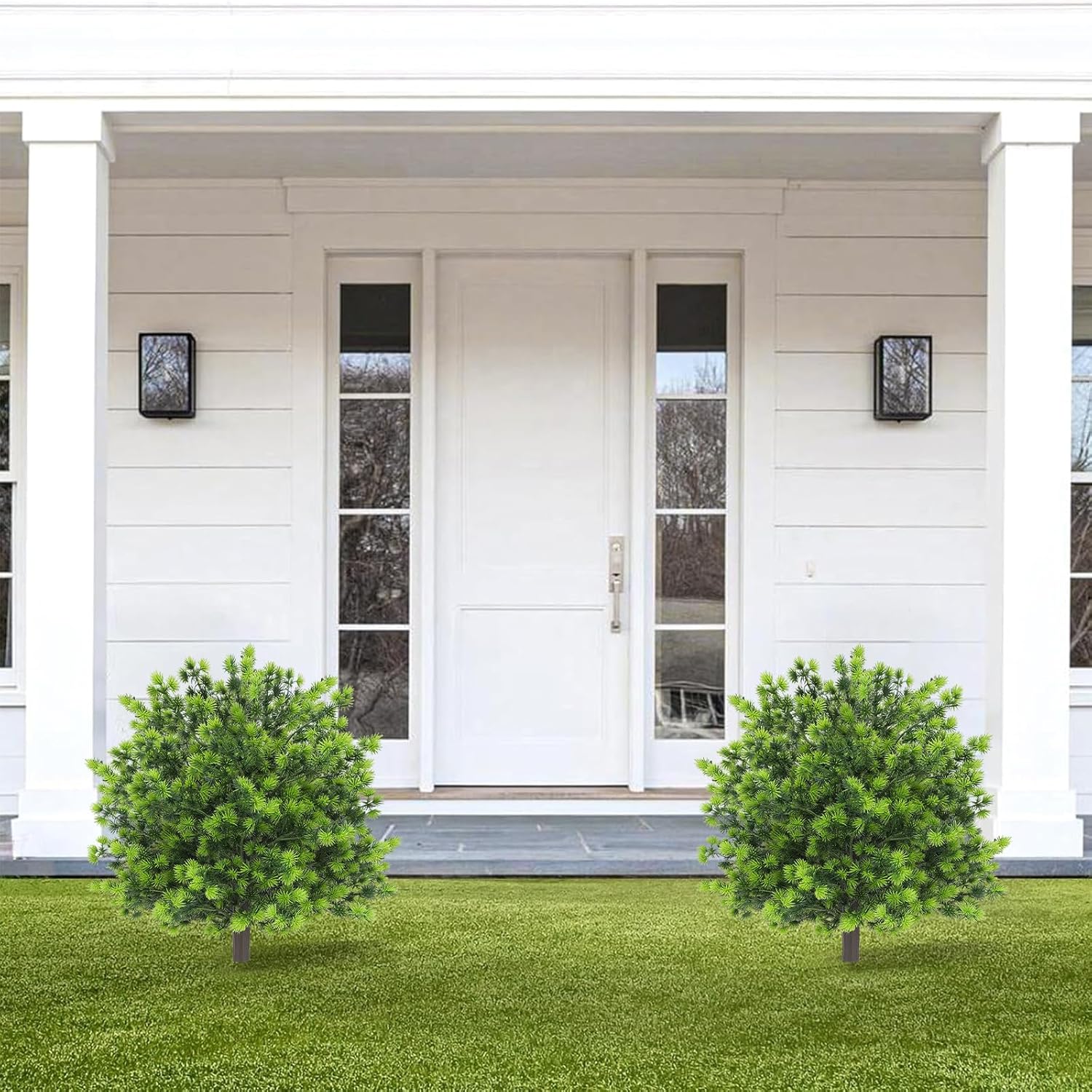 Artificial Boxwood Topiary Balls with Ground Spikes