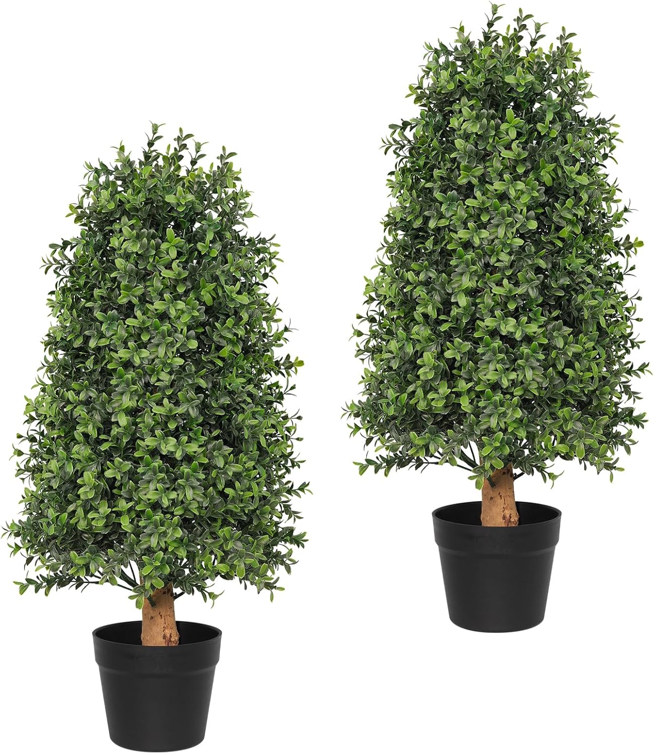 30 Inch Artificial Boxwood Topiary 2 Pack Outdoor Decor