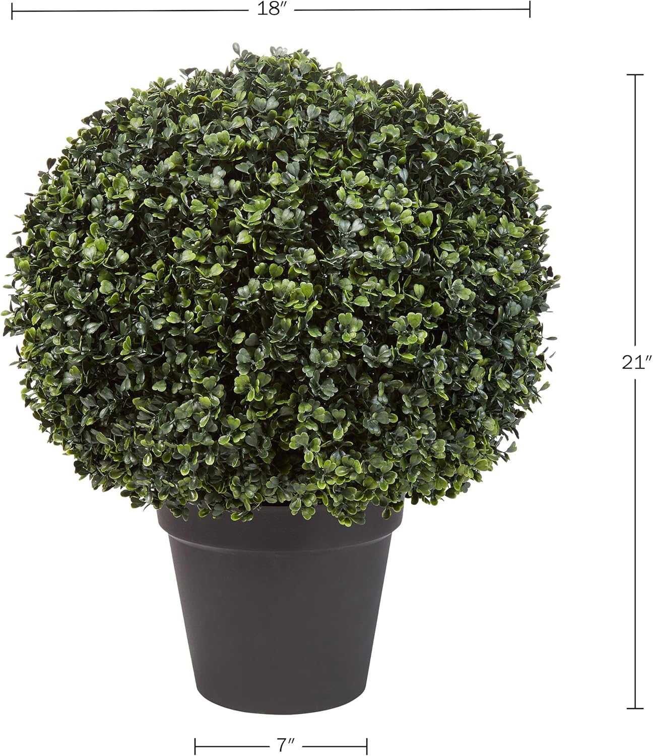 Pure Garden Artificial Topiary Ball - 21 Inch Faux Plant Decor