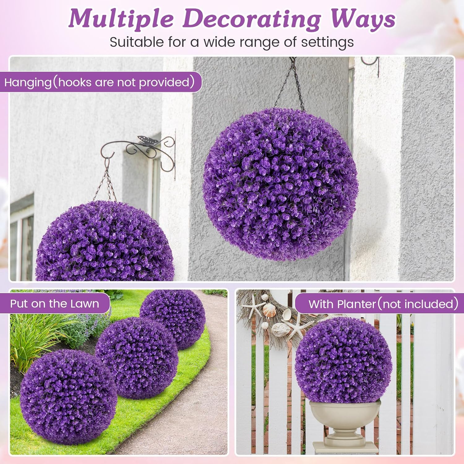 Goplus 175 Inch Artificial Topiary Balls Set of 2