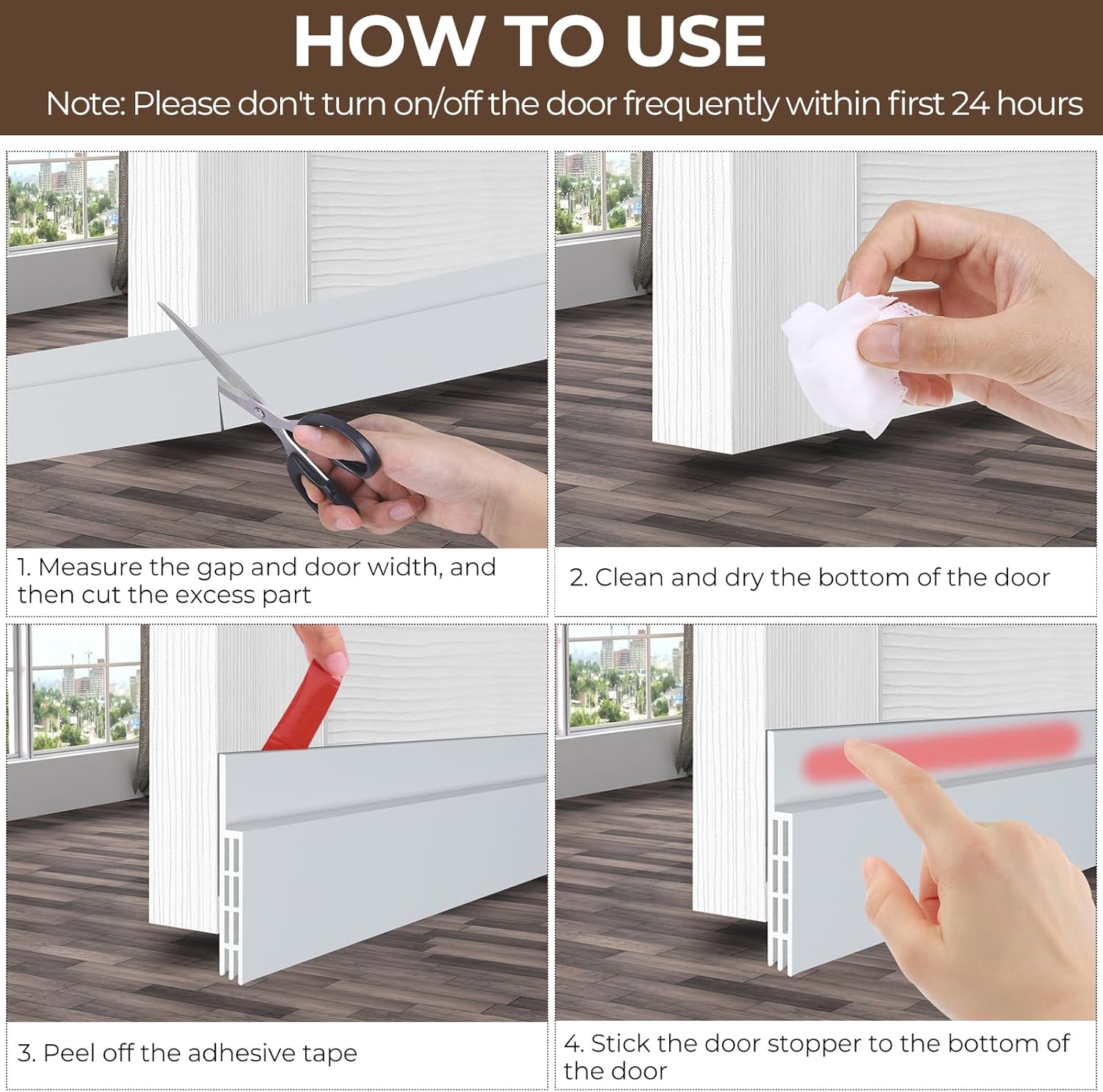 Ohuhu Door Draft Stopper 39 L x 2 W Weather Stripping Seal
