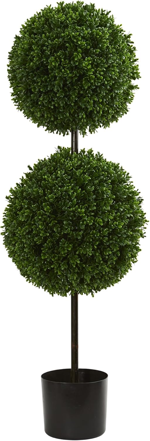 Nearly Natural 35ft Boxwood Double Ball Artificial Topiary Tree