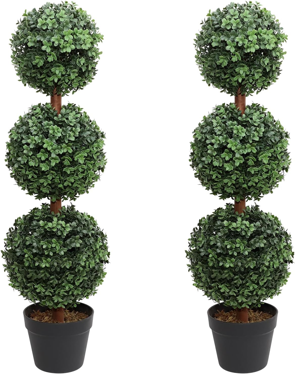 Artificial Topiary Ball Tree 35 Inch Set of 2