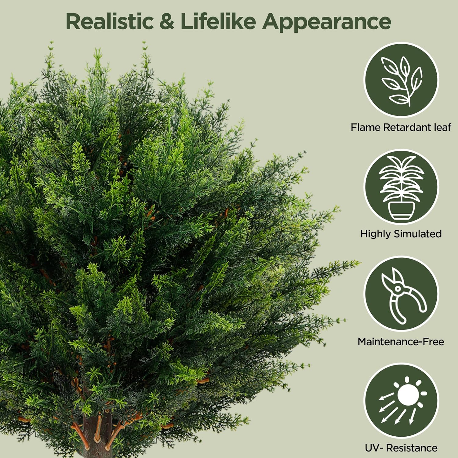 Bietrun Artificial Cypress Topiary 2 Pack