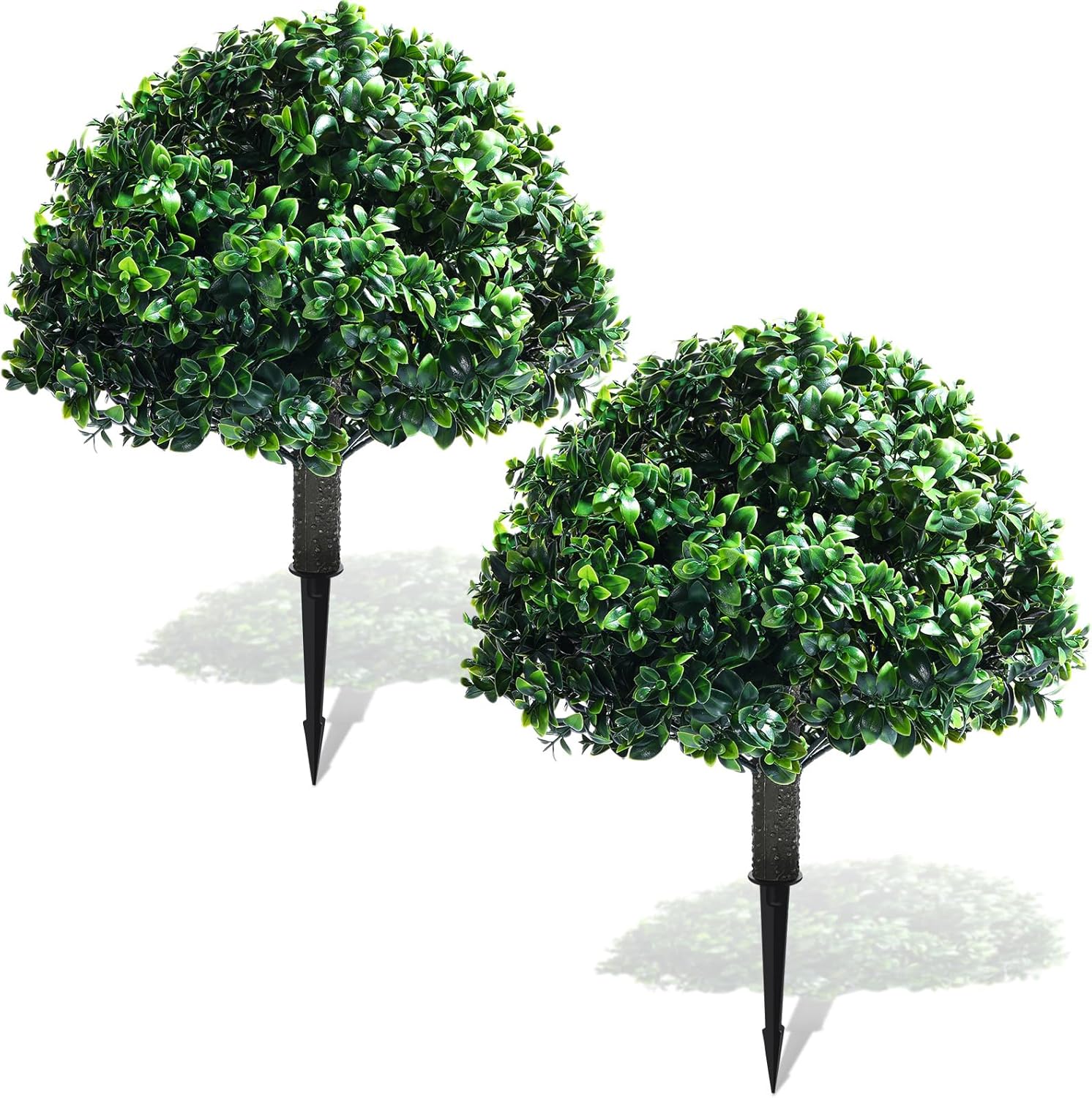Set of 2 Artificial Topiary Balls with Spikes