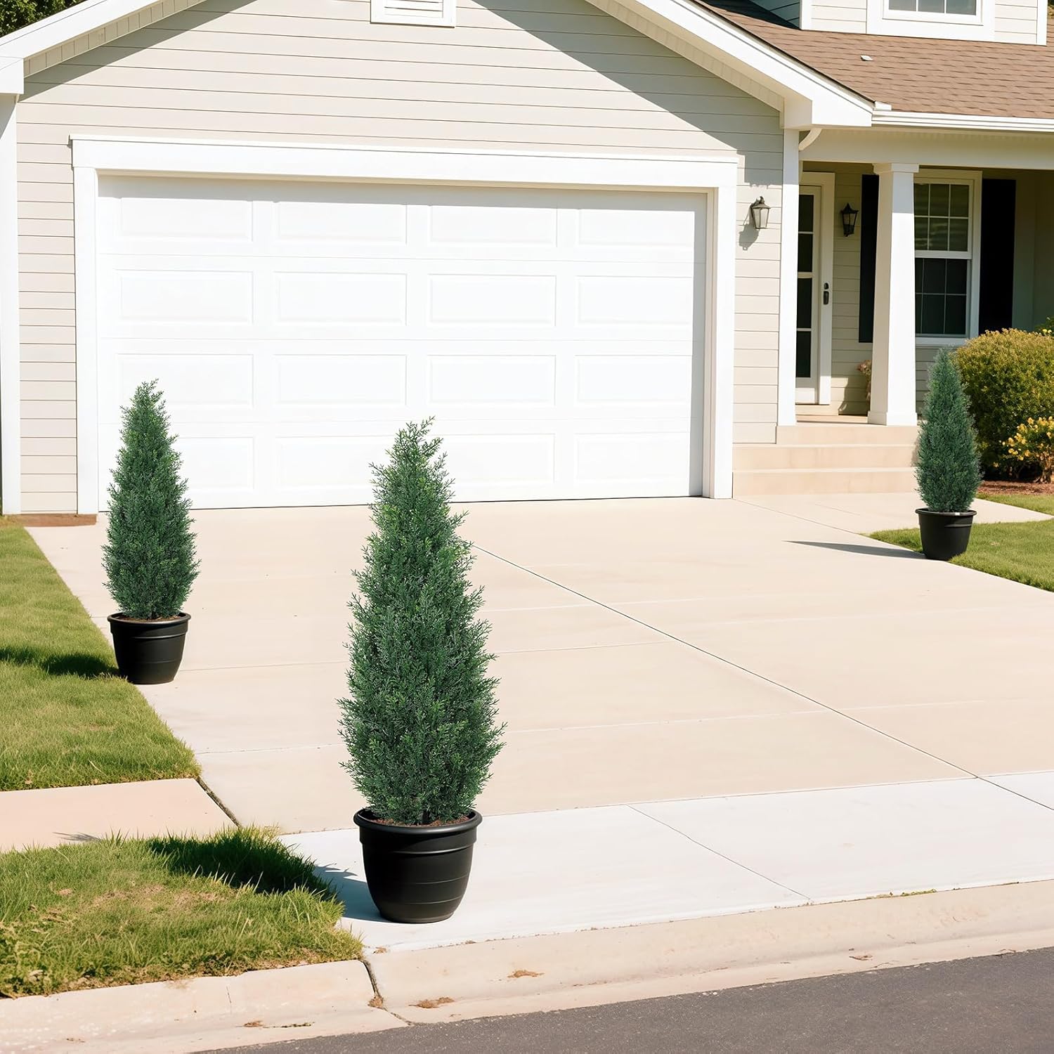 3FT Artificial Cedar Topiary Trees Set of 2