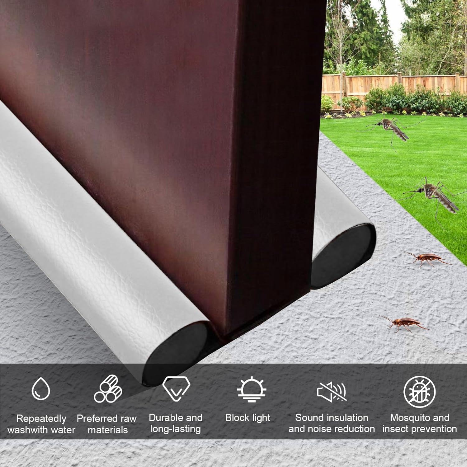 Wanheart Under Door Draft Stopper - Adjustable and Washable