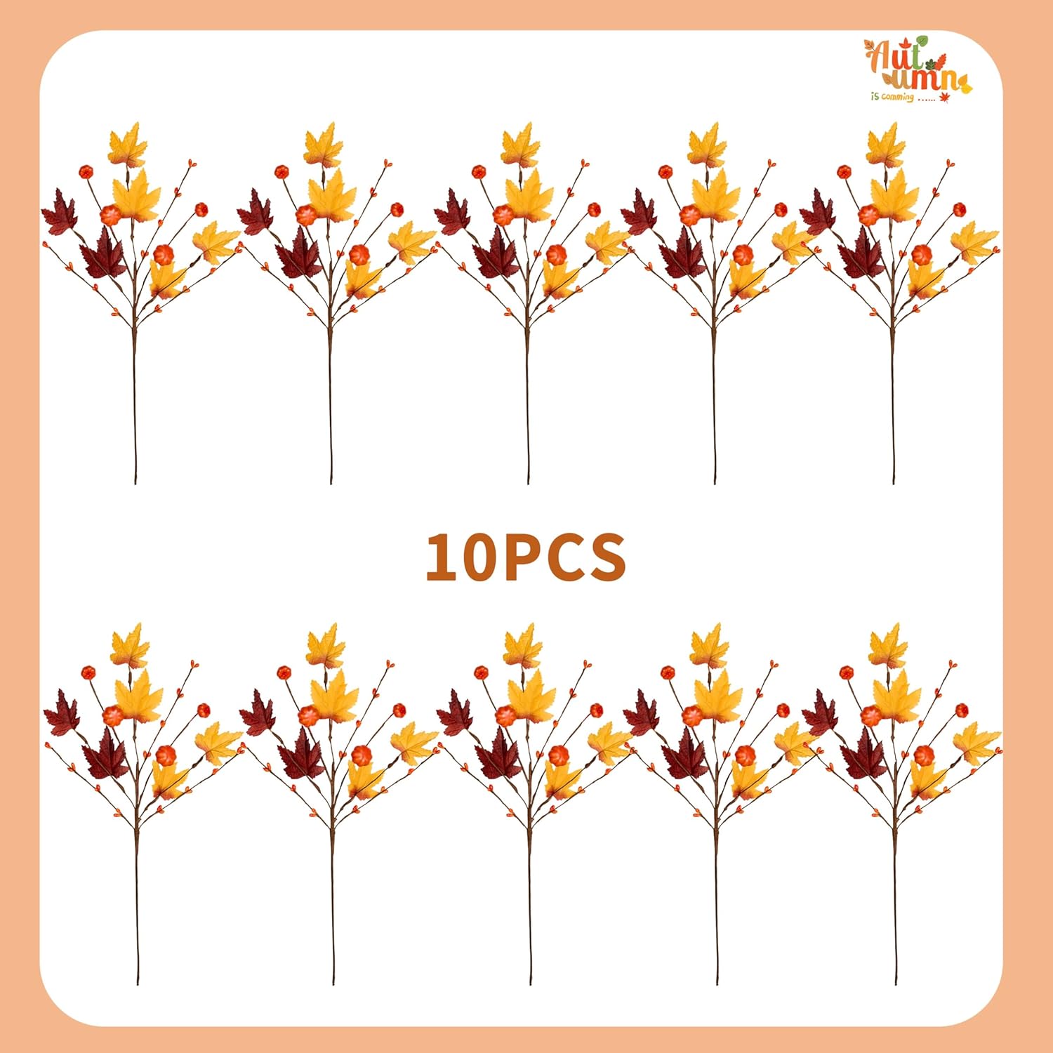 WSTPUPU Artificial Fall Stems 10PCS 17Inch Autumn Berry Decor