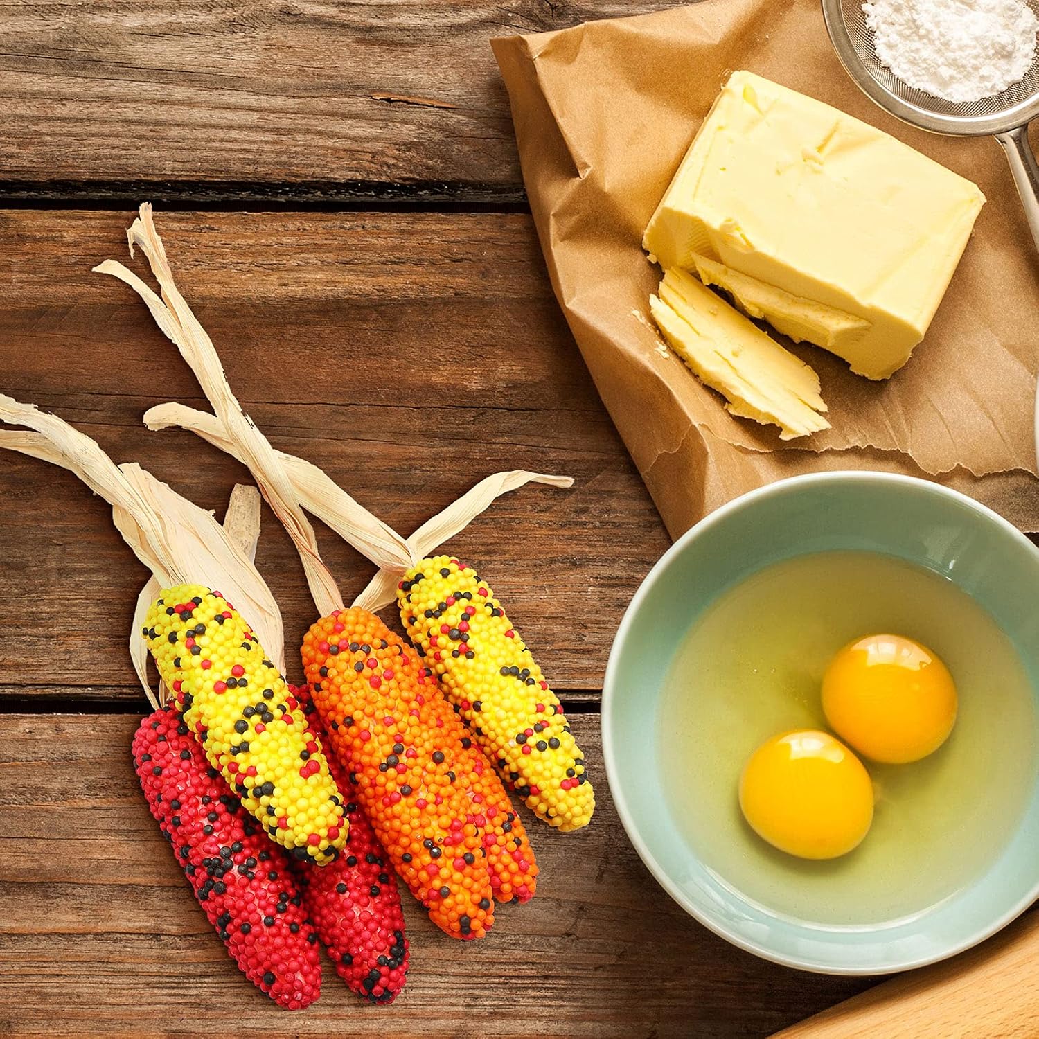 9 Piece Thanksgiving Fake Corn Decor Set 3 Styles