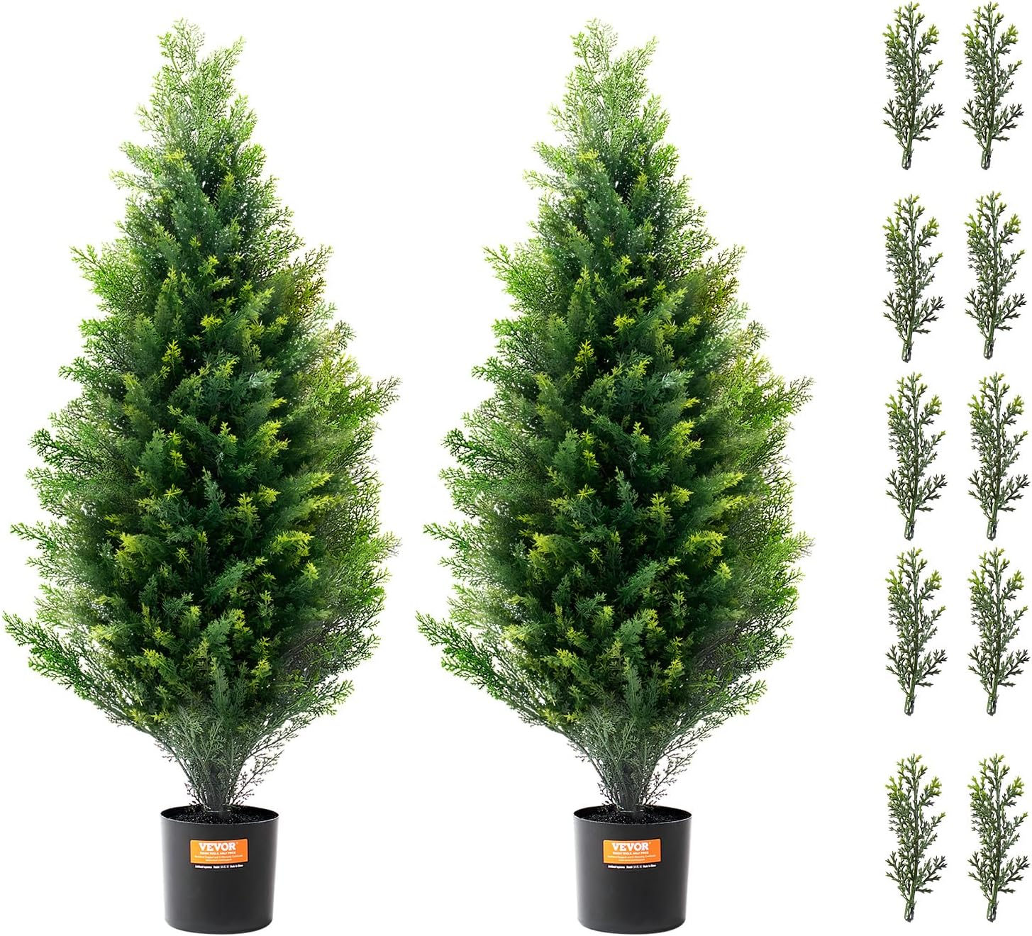 VEVOR Artificial Cedar Topiary Tree 36 Inch 2 Pack