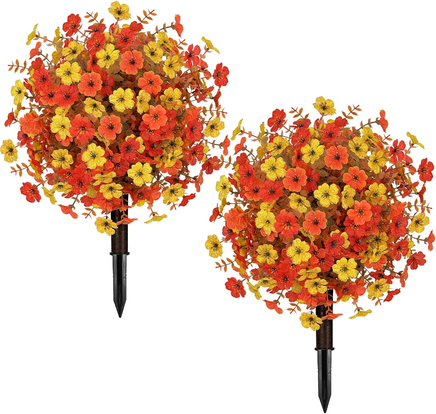 ICX 2 Pack 236 Artificial Boxwood Topiary Balls with Ground Spikes