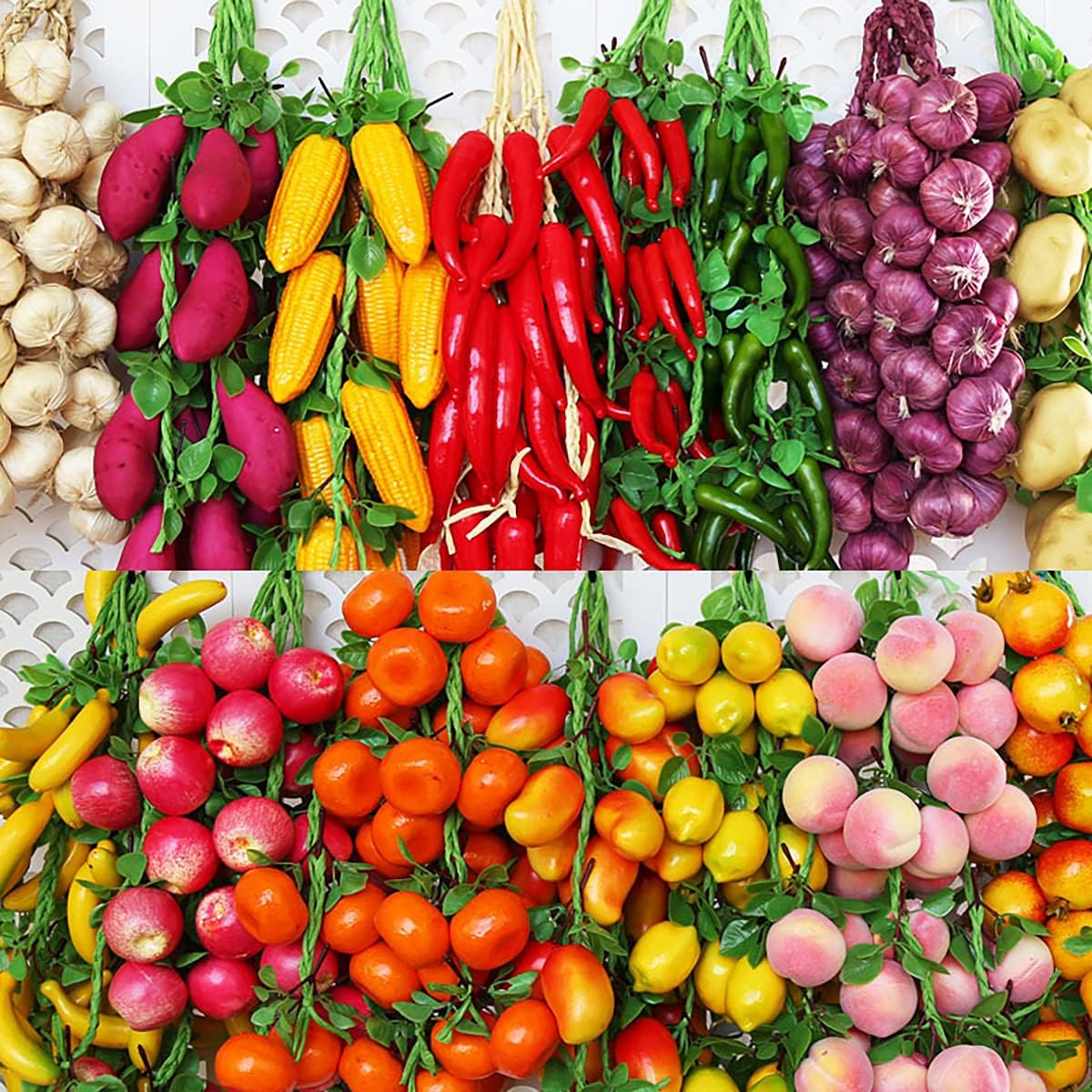 Artificial Fruit Vegetable String for Home Kitchen Decoration